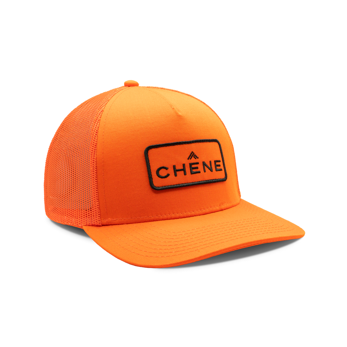 5-Panel Logo Patch Cap in Orange, front view