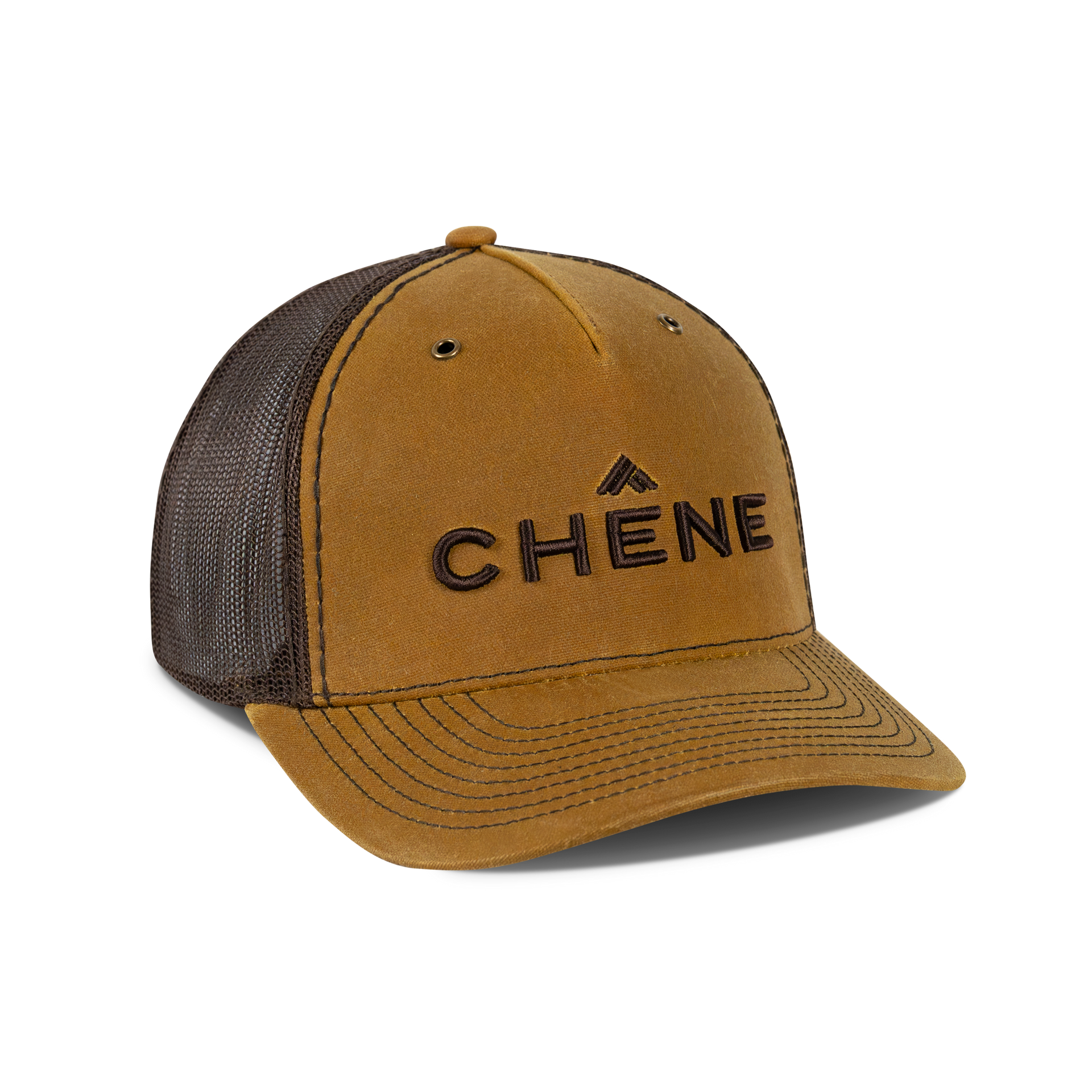 5-Panel Waxed Cotton Mesh Back Cap