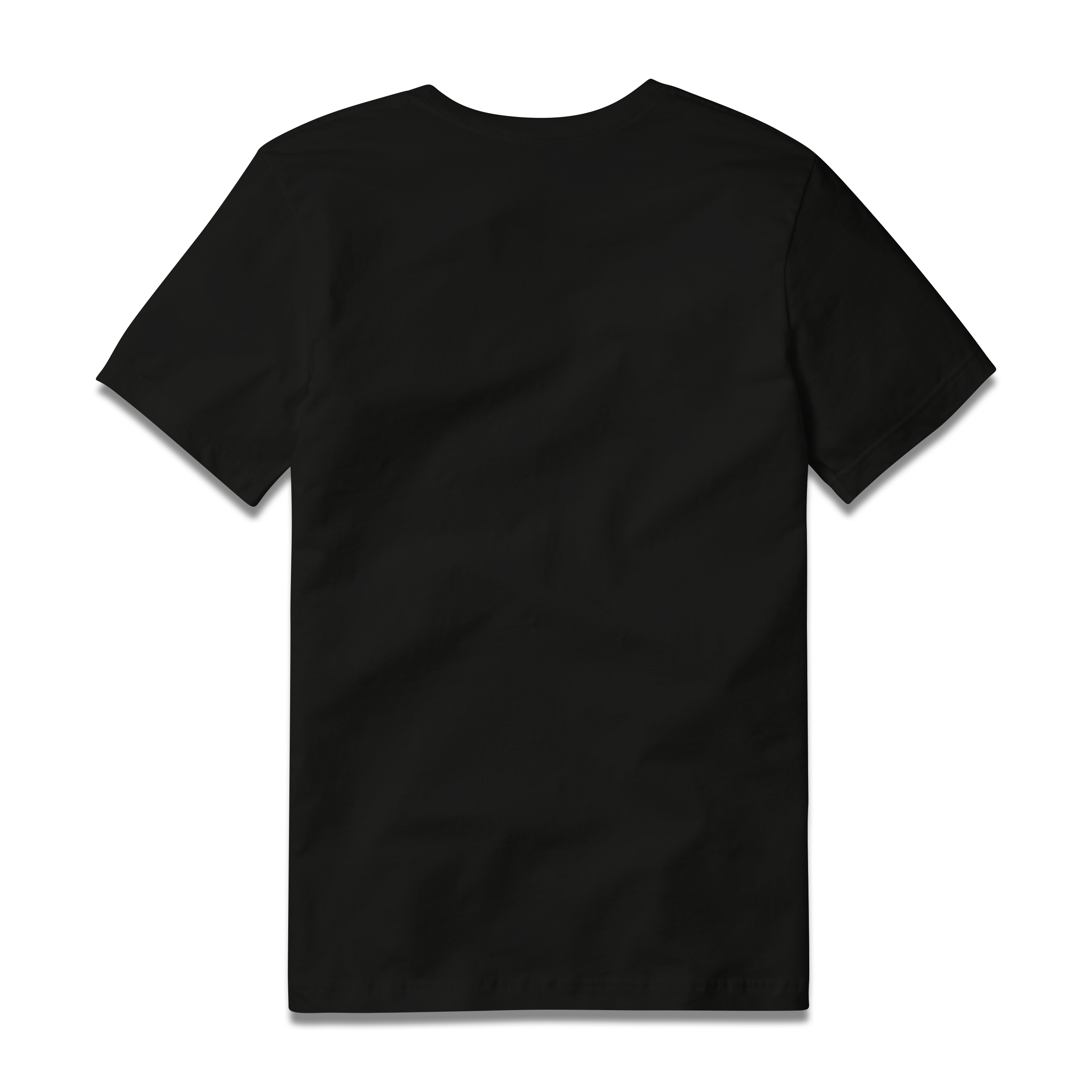 Logo Tee S/S in Black, back view #black