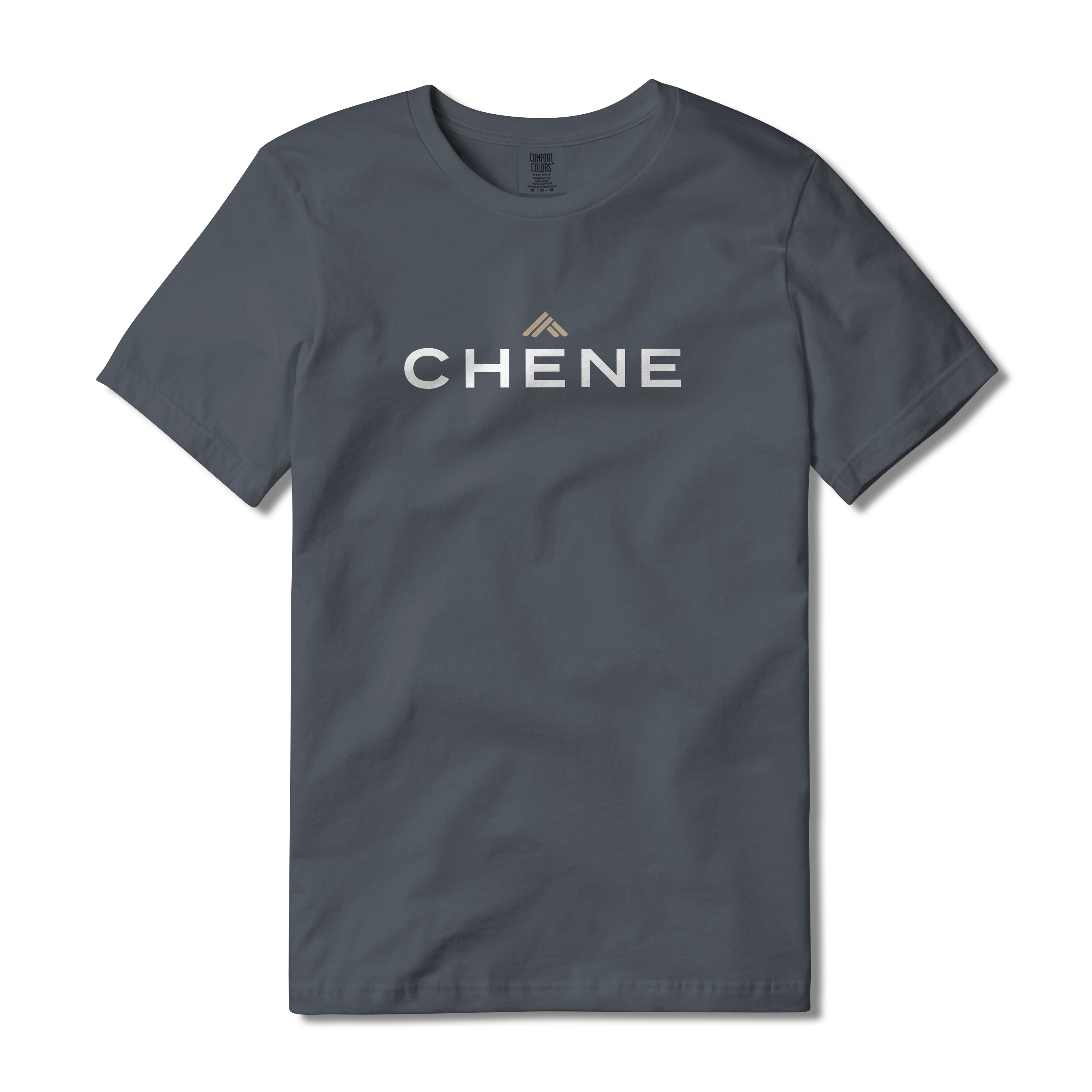 Logo Tee S/S in Denim, front view #denim