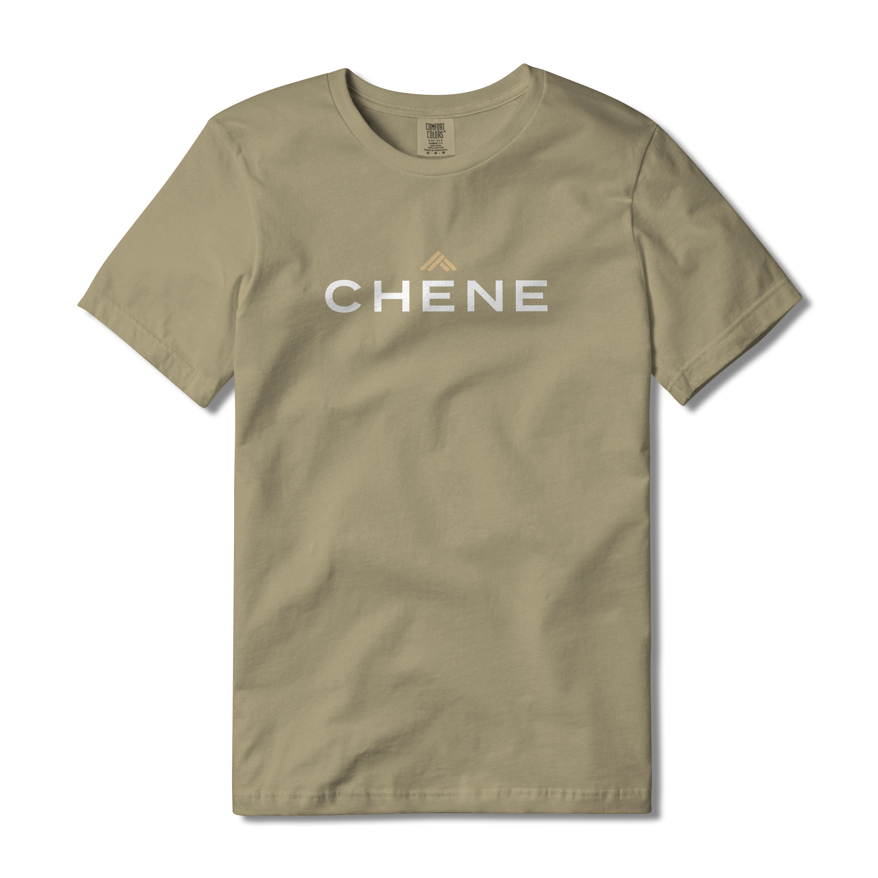 Logo Tee S/S in Khaki, front view #khaki
