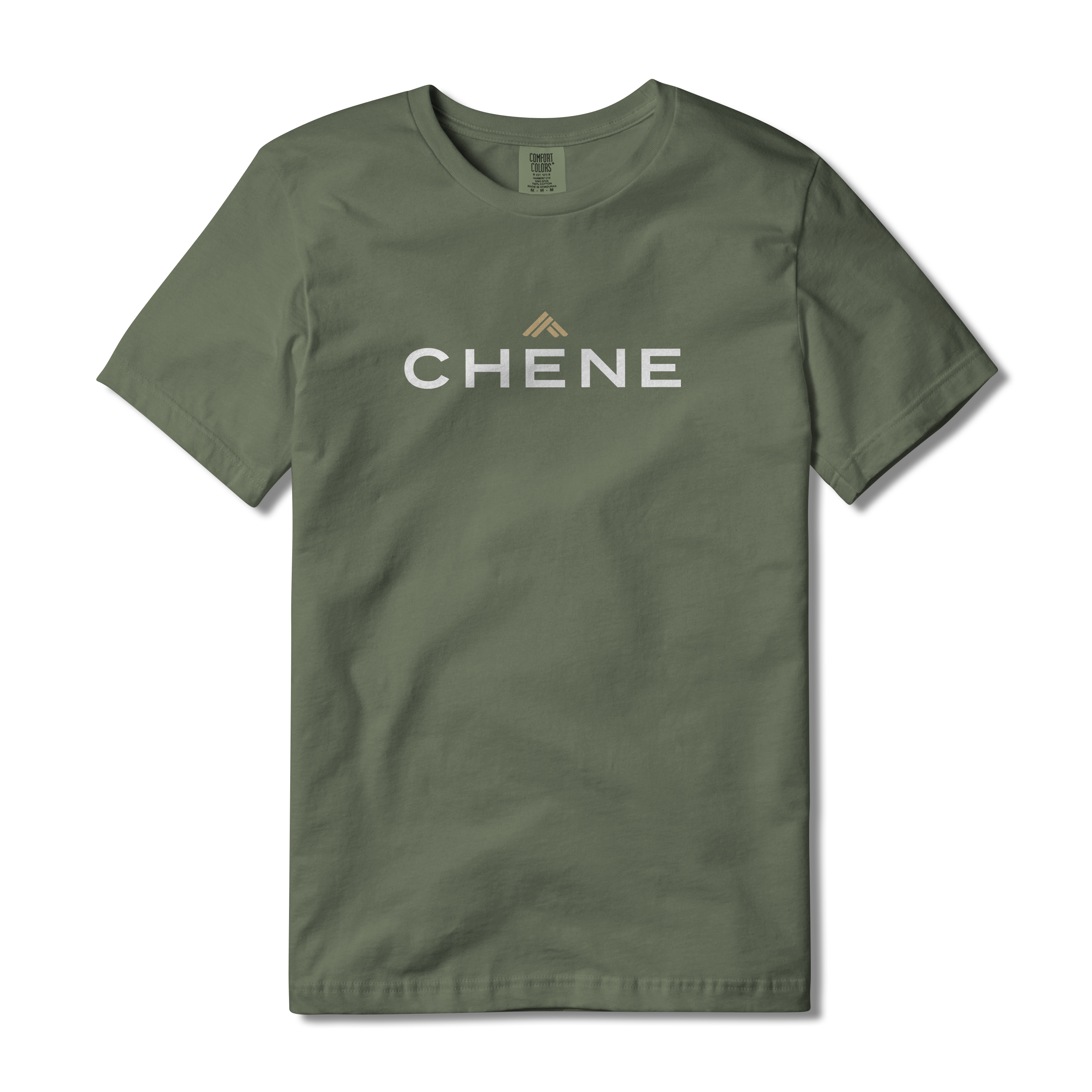 Logo Tee S/S in Moss, front view #moss