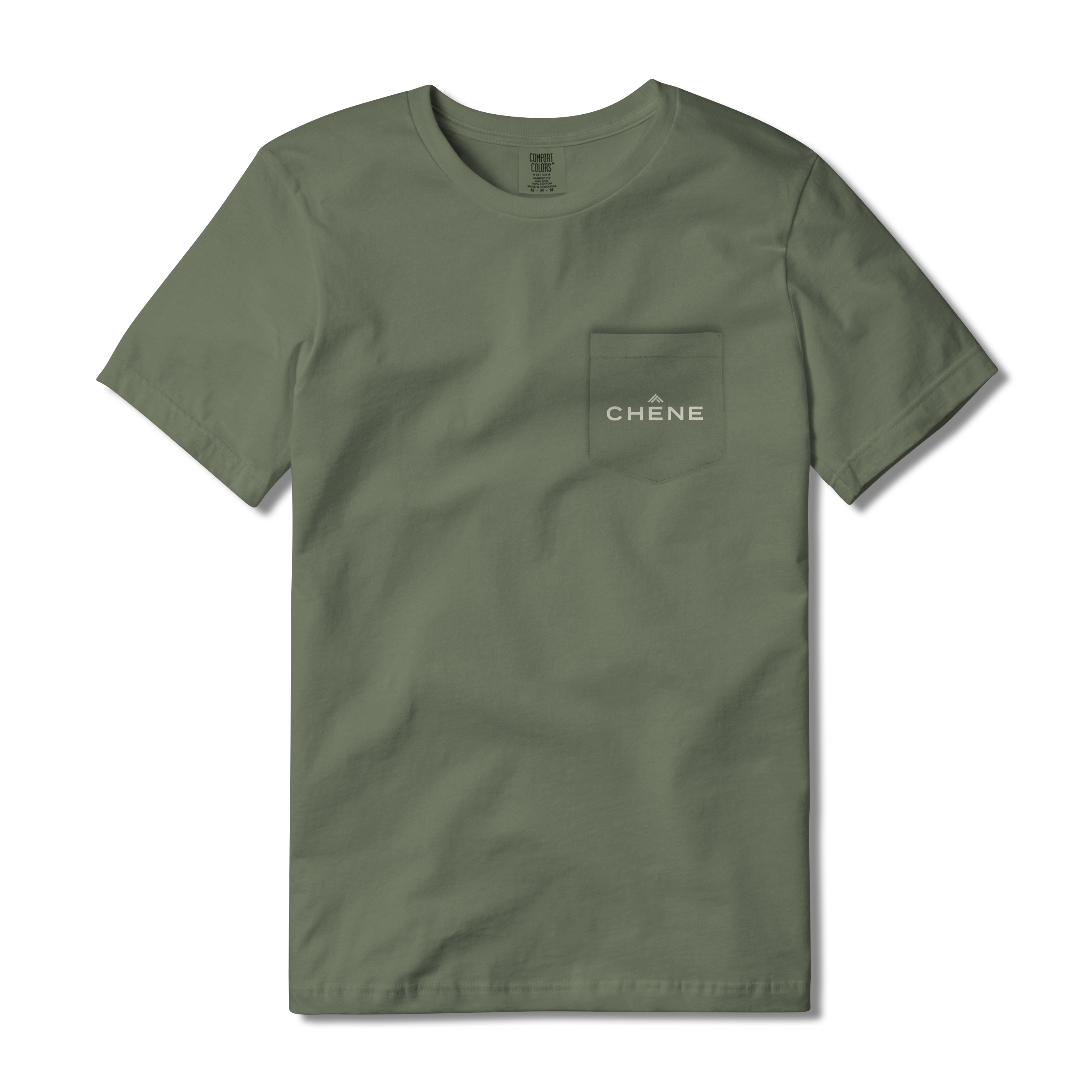 Duck Patch Tee S/S in Moss, front view #moss