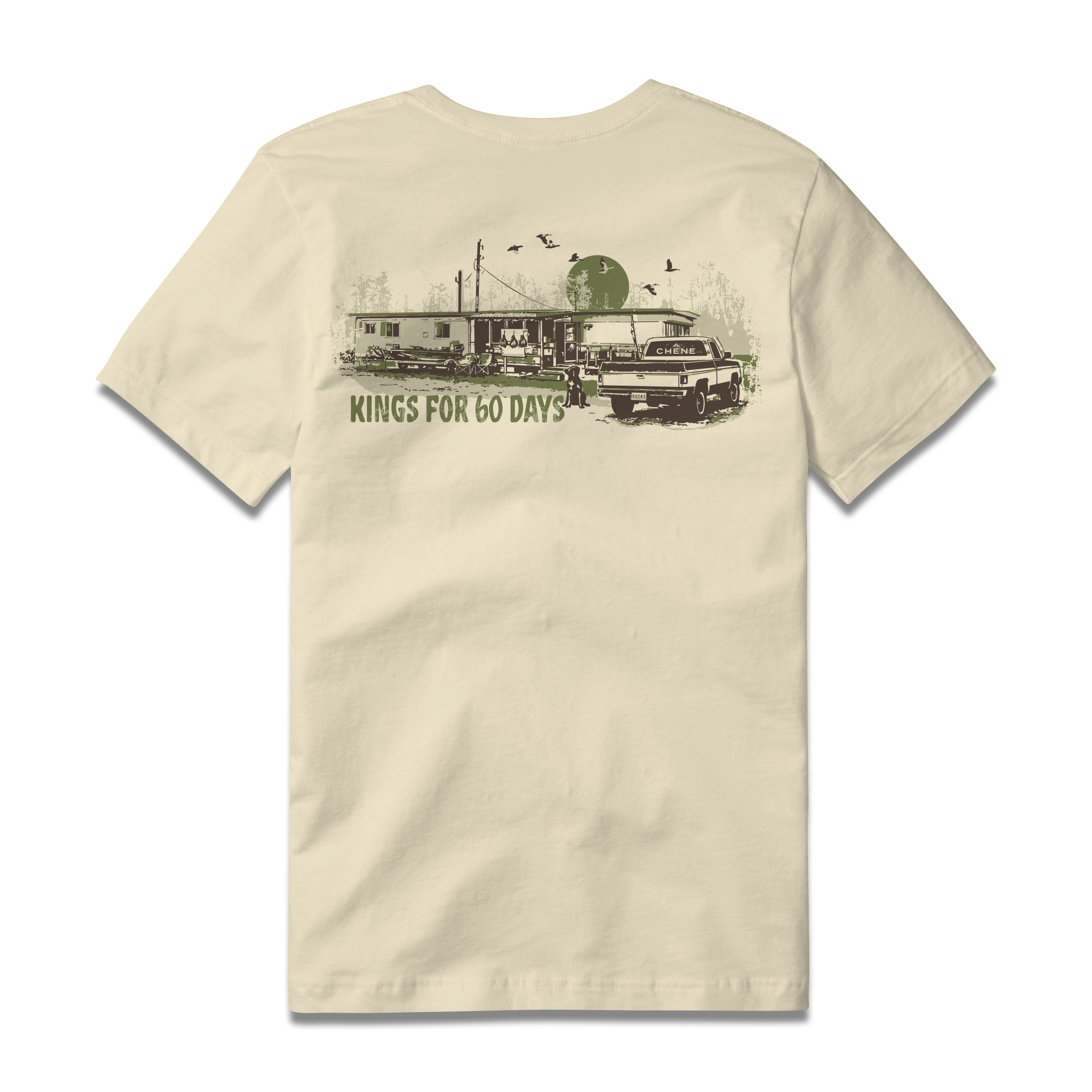 Kings For 60 Days Tee S/S in Ivory, back view #ivory