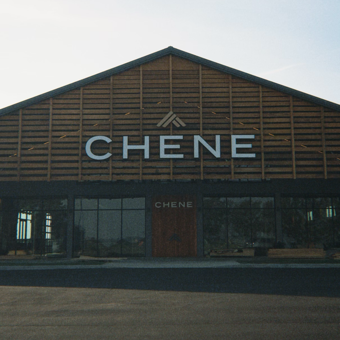 a building with a sign on the side