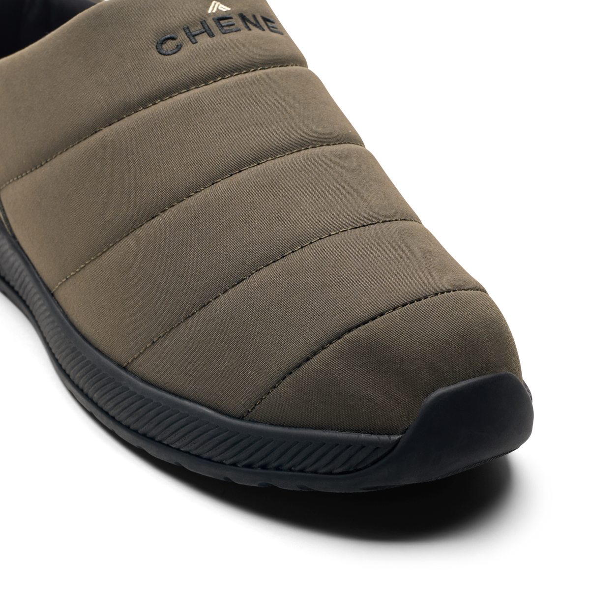 Camp Shoe in Cypress, quilted toe detail