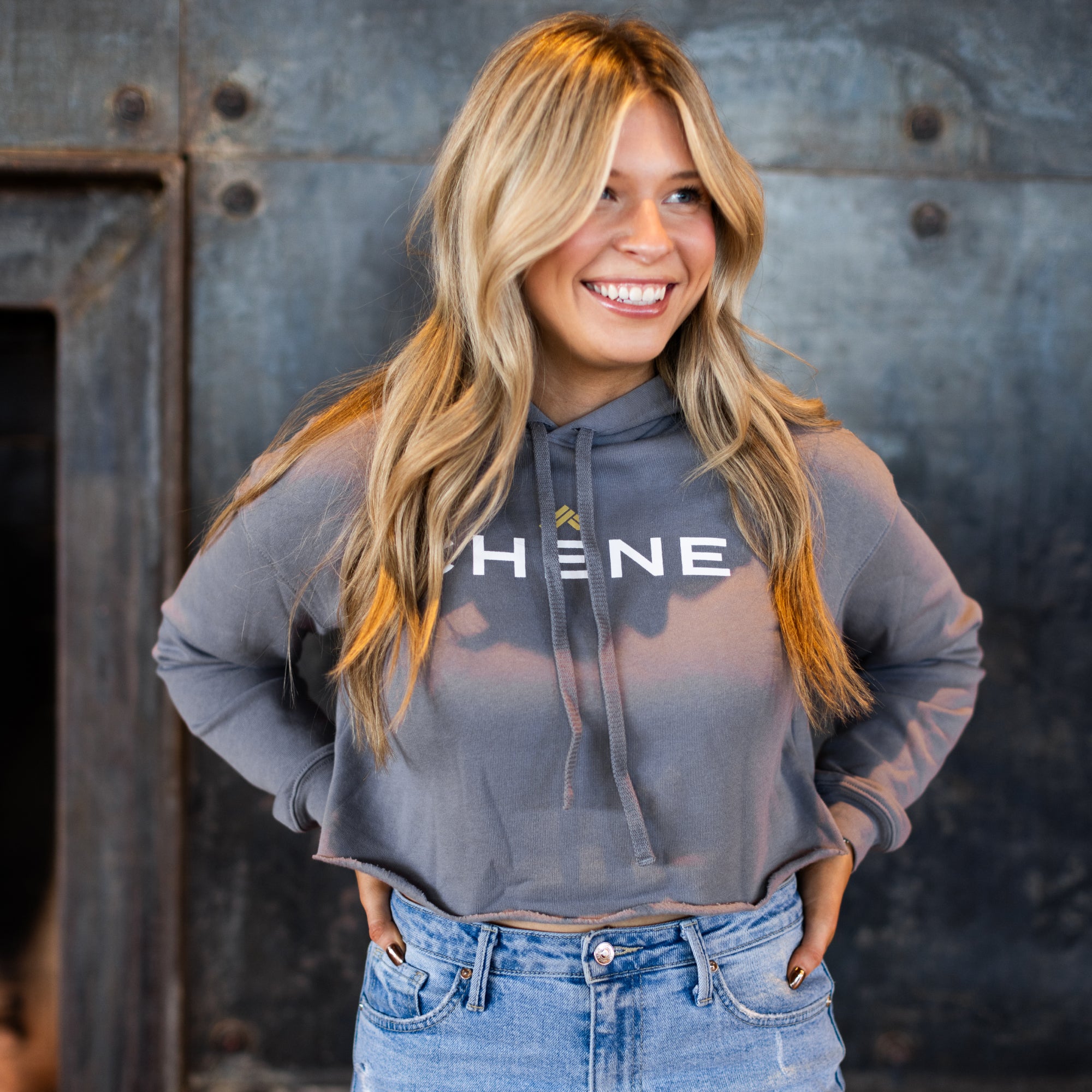 Woman posing with hoodie #all