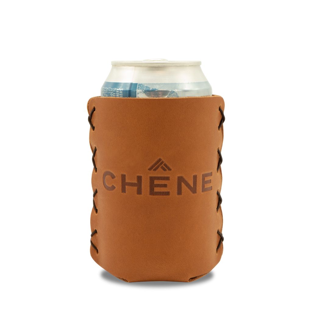 US Navy Leather Can/Bottle Koozie - Premium Leather Koozie