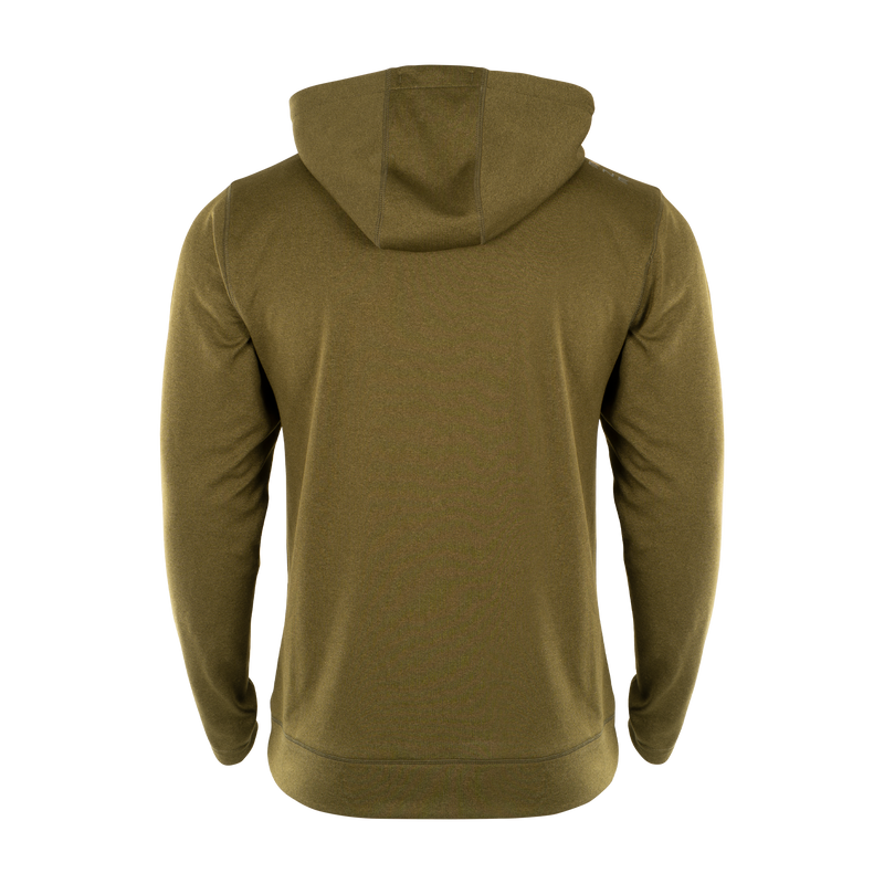 Olive Performance Fleece Hoodie for Duck Hunting